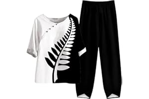 BaoDan Ensemble Femme Chic Et Elegant Pull Femme Hiver Pull Oversize Femme Tricot 2 Pièces Chandail Ensembles À Manches Courtes Pull Hauts Taille Élastique Ensemble Pantalon Large Femmes