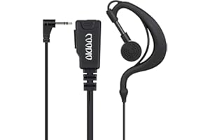COODIO Oreillette 1-Pin Style G KIT PIéTON Écouteur Casque Microphone pour Motorola TLKR Talkie Walkie Radio
