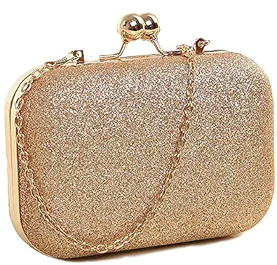 Tooba Handicraft Beautiful Bling Box Clutch Bag Purse For Bridal, Casual, Party, Wedding