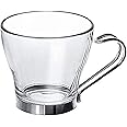 Bormioli Rocco Espresso Cup Glasses with Stainless Steel Handles 10 cl (3 ½ oz)