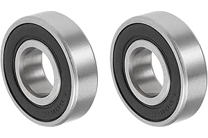QUARKZMAN 6001-2RS 12x28x8mm Billes Roulements x 2PCS Carbone Acier pour Machines et Outils, Roulement à Bille à Gorge Profonde [Double Scellé]