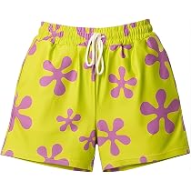 SpongeBob Patrick Damen-Kurzpyjama - Rosa Weste & Grüne Shorts, 97% Baumwolle, Weich & Bequem