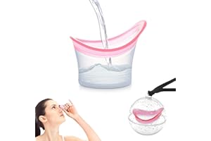 AXLOFO® Eye Wash Cup, Eye Wash Bath Kit (Eye Drop Guide/Wash Cup), Silicone Eye Cup for Effective Eye Cleansing, Soothing Tired Eyes (blue-1) (pink-1)