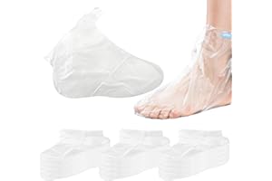 SOGHO 100 Stück Fussmaske Socken,Clear Plastic Einwegstiefel Fussmaske, Einweg Fußmaske,Fußmaske Socken Für Hot Spa,Fußbedeckungen,Plastiksocken,Fußabdeckungen, Wachsbehandlung,Taschen Für Fußpediküre