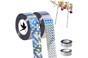 FaJoek Vogelabwehr Band, 2 Stück Reflektorband Vogelabwehr 80m x 2.4cm, Abschreckung Abwehrband Vogel, Doppelseitiges Vogelabwehrband, für Protect Häuser Gärten Höfe Pflanze Frucht