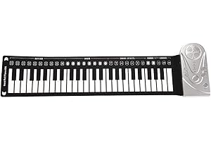 TONGDEJING Piano roll-up de 49 teclas, teclado eléctrico plegable portátil Teclado plegable flexible para principiantes y niños