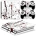 Produktbild Morbuy PS4 Pro Skin Design Folie Aufkleber Sticker schützende Haut Schale für Sony Playstation 4 Pro Konsole und 2 Dualshock Controller (Blood Drops)