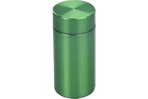 OVADA Stash Metall Dose für Kräuter, Pillen und Gewürze | ø73x34mm | Geruchsdicht u. Wasserdicht | Metall Aluminium | Premium Transportbox | Hochwertige Tube Hülse Box Aufbewahrung | Clean Design (Grün)
