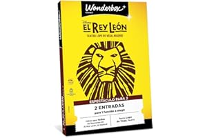 WONDERBOX Connect - Caja Regalo - El Rey León, el Musical - 2 entradas para 1 función a Elegir - Teatro Lope de Vega, Madrid - Válido Durante 27 Meses