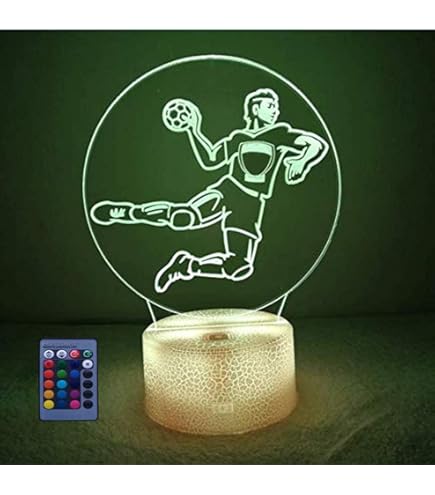 YTDZLTD Créatif 3D Loup Nuit Lampe 16 Couleurs Changeantes Puissance