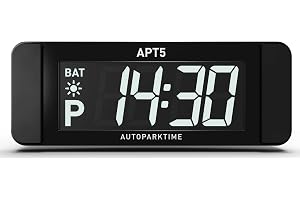 AutoParkTime APT5, Digital Automatisk Parkeringsskiva, Batteridriven, GDA Winner 2026, Återvunnen Plast, Enkel montering i Bil, Svensk Design, Biltillbehör, Present/Julklapp Till Honom/Henne