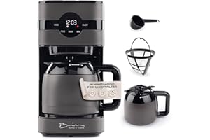 BARISTA KAFFEE & TECHNIK Barista Filterkaffeemaschine Touch Iso | Kaffeemaschine mit Isolierkanne | Filtermaschine mit Digitaldisplay & Timerfunktion | 900W | für 8 Tassen Kaffee | 1,25 Liter Kaffeekanne
