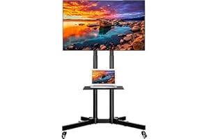 Yaheetech Stojak pod telewizor na kółkach, z regulacją wysokości, wychylny, maks. VESA 600 x 400 mm do 50 kg