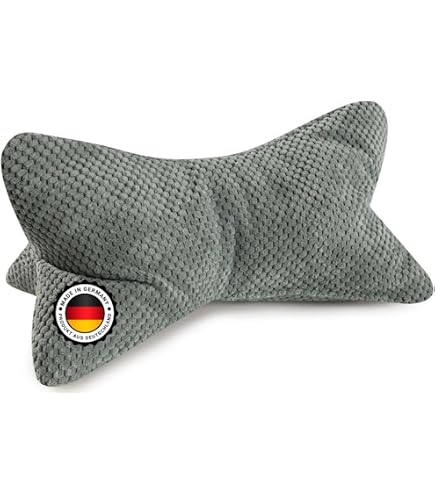 Produktbild von Ole Leseknochen 2er Set – Ergonomische Nackenstütze & Buchhalter In Mittelgrau, 42x22 Cm, Weich & Waschbar