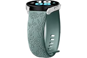 FYISWHO Pasek do zegarka Garmin Vivoactive 4S / Venu 2S / Venu 3S / Vivomove 3S, Forerunner 255S Music/265S, 18 mm kwiatowy silikonowy sportowy pasek zastępczy do Huawei Watch GT 4 41 mm