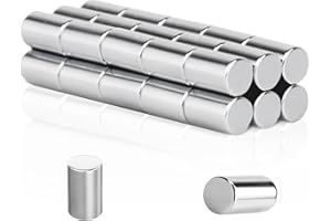 DAWUMIN 30 Pezzi Magneti Rotondi, 6x10mm Magneti al Neodimio Calamite Potenti Rotondo, per Frigorifero, Artigianato, Decorazioni, Schede Magnetiche, Scuola, Cucina e Ufficio