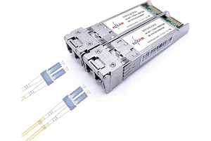 Elfcam® - Förpackning med 2, 10 Gb SFP+ fiberoptisk sändtagarmodul, LC/UPC Duplex Singlemdoe (OS2), 10GBase-LR SFP+ modul 131