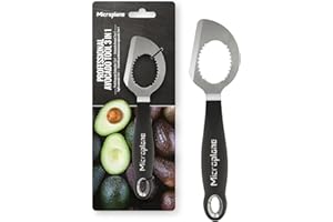 Microplane 3 in 1 Affetta Avocado, Avocado Slicer, Taglia Avocado, Multifunzione Avocado Con Lama In Acciaio Inox | Gadget Di Cucina per tagliare Frutta E Avocado