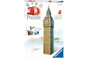 Ravensburger Puzzle 3D 12554 Ravensburger Big Ben 216 Elementów Puzzle 3D Budynki (12554) Dla Dzieci I Dorosłych. Technologia Easy Click - Każdy Element Pasuje Idealnie