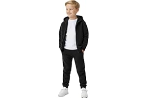 GIFT HUB Kids Tracksuit for Boys & Girls | Unisex Fleece Hooded Zip-Up Jumper & Jogger Bottom Set | Soft, Warm & Durable Activewear | Perfect for School, Sports & Everyday Wear | Ages 5-12, Multiple Colours