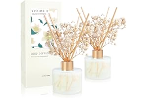 YISOWUH Reed Diffuser Set, 5.28 oz (150 ml) Difusor de Aroma a melón 2 Paquetes con 16 Varillas Fragancia Duradera para el hogar, el baño, la decoración de la habitación