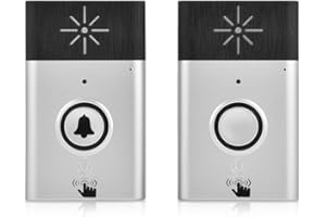 Wendry Mini Wireless Intercom Doorbells, 2.4GHz Portable Dual Way Voice Intercom Wireless Doorbell Interphone System for Home, Factory, Hotel, Market, and More