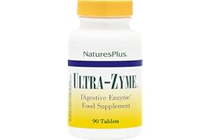 NATURE'S PLUS NaturesPlus UltraZyme - 120 mg Ox Bile, Pancreatin, Betaine HCl, Bromelain, Lactase and Probiotic Complex- Maximum Strength Digestive Enzyme Supplement - 90 Tablets