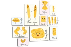 Giallobus - Ensemble de 10 peintures Multi-Panneaux - Pâte sucrée - Bois MDF - | 2 x 42x29,7cm | 4 x 29,7x21cm | 4 x 21x14,85cm | - Prêt à accrocher - Tableaux