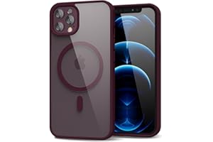 oakxco Etui na iPhone'a 12 Pro Max, przezroczyste, magnetyczne, kompatybilne z Magsafe, cienkie, cienkie, przezroczyste, nie żółknie, hybrydowe, miękkie silikonowe etui i twardy plastik, osłona