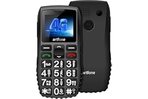 artfone C1+ 4G Téléphone Portable Senior | Bouton SOS, Station de Charge, Haut-Parleur, numérotation Rapide, Bluetooth, USB-C | Téléphone Robuste avec caméra | Menu en français | Grandes Touches