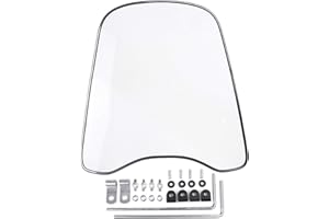 B Blesiya Windproof Clear Front PC Windshield Protector for Motorcycle Scooter