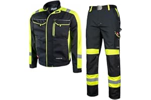KEILOR Arbeitskleidung: Arbeitsanzug-Set mit Arbeitsjacke und Arbeitshose Classic Vis