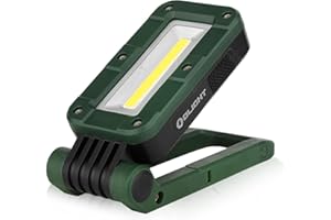 OLIGHT Swivel Lampe de Travail LED et COB Rechargeable avec Type-C,Lampe d'Inspection Portable Magnétique avec Crochet,Lampe de Chantier Orientable 180° pour Camping, Atelier, Urgence(Vert)