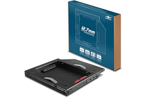 Vantec SSD/HDD Aluminum Caddy for 12.7mm ODD Laptop Drive Bay (MRK-HC127A-BK)