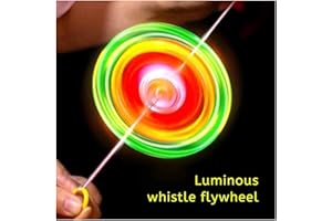 AMOYERIC COZYDAY Flywheel Spinning Toy Spinner Fidget Light Rainbow Lightshow Orbital Kids Flash Novelty Children's Toys Gift Pull Line Flashing Glow in The Dark Wheel Colorful Glow Up, Multicolor