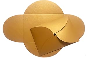 1STSTEP gold/silber Briefkuverts (10 Stk.) Format B5 mit Twist-Verschluss, Feinstkarton, matt metallic, für Hochzeiten, Einladungen etc. (gold)