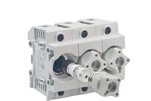 grenda-hammer® | Neozed Sicherungssockel mit Schraubkappen und 3x Schmelzsicherungen (D02-3x35 Ampère (schwarz))