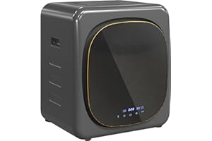 HOMCOM 4kg Vented Tumble Dryer with Deodorize, Smart Mode, 800W Compact Tumble Dryer with Stainless Steel Tub, Front Load, for Flat, Home, RVs, Grey