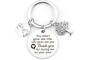 Hoosmoon Step Dad Gifts for Fathers Day, Step Dad Keyring, Step Dad Father's Day Gifts, Step Dad Birthday Christmas Gifts, Step Dad Presents - Thank You for Loving Me As Your Own