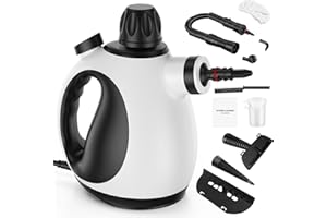 LAIKORE Handheld Steam Cleaner for Home - High Pressure Portable Steamer for Deep Cleaning, Chemical-Free Multi-Purpose Handheld Steam Cleaner for Couch, Windows (White)