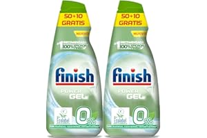 Reckitt Finish Power Gel 0% Detergente Gel Lavavajilla con Certificado Ecológico, 2 unidades - 120 Dosis