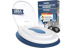 Heimfleiss® Toilettendeckel mit Kindersitz inkl. KINDERSICHERUNG | Antibakterieller Duroplast Klodeckel mit Kindereinsatz | Familien Toilettensitz mit Absenkautomatik | Kinder Klobrille mit Kindersitz