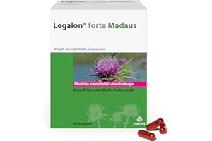 Legalon forte Madaus 180 Hartkapseln - Mariendiestel Kapseln, hilft die Leber zu entgiften, pflanzliches Arzneimittel, unterstützt die natürliche Leberfunktion - mit 140mg Silymarin