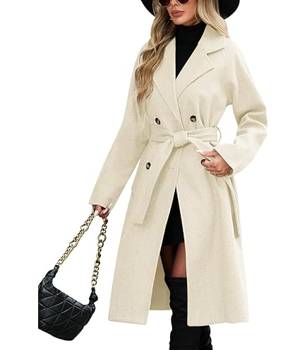 Blazer Long Femme En Laine à Carreaux - Veste Habillée D'automne-hiver, Longueur Genou, Style Trench élégant