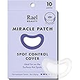 Rael Pimple Patches, Miracle Large Spot Control Cover - Large Size for Chin Cheek Nose, Korean Skincare, Hydrocolloid Acne Spot Treatment Patch, Vegan & Cruelty Free (10 Count)
