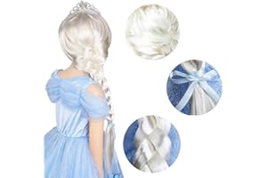 YANGUN Perruque Reine des Neiges Enfant, Perruque Enfant Fille, Perruque Enfant, Filles Princesse Perruque Cosplay Carnaval Halloween
