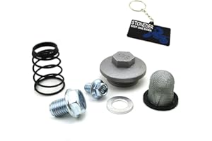 STONEDER Oil Strainer Cap Drain Plug Bolt Screen Seal Spring For Chinese GY6 50cc 125cc 150cc Moped Scooter ATV Quad