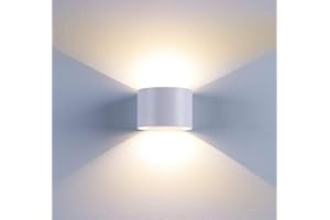 BELLALICHT Lampada da parete LED Interno Esterno Applique da Parete in Alluminio Lampada da Muro con angolo di emissione regolabile 12W IP65 Impermeabile illuminazione per Salotto Bagno Camera