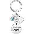 Inspirational Gift Key Chains "She Believe She Could So She Did"Encourage Key Rings for Her Women Girls Sister BFF Best Friends Bestie Colleague Graduation Birthday Christmas Anniversary Key Chain