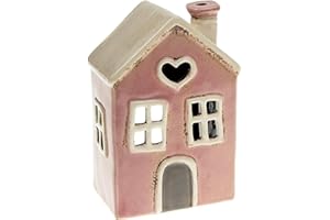 Village Pottery Small Pink House Heart Tealight Holder